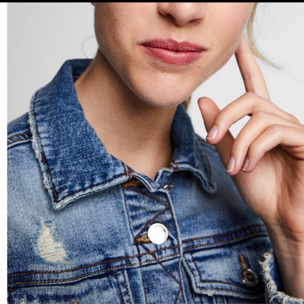 Distressed Denim Jean Jacket - Picture 7 of 13